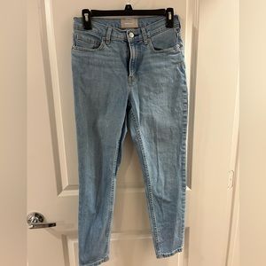 High waist skinny jeans size 27 light wash